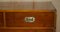 Vintage Military Campaign Chest of Drawers in Burr Yew Wood 10