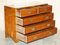 Vintage Military Campaign Chest of Drawers in Burr Yew Wood 19