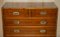 Vintage Military Campaign Chest of Drawers in Burr Yew Wood 3