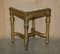 Italian Gold Giltwood Side Tables with Marble Top, 1840, Set of 2 2