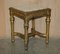 Italian Gold Giltwood Side Tables with Marble Top, 1840, Set of 2, Image 2