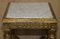 Mesas auxiliares italianas de madera dorada con tablero de mármol, 1840. Juego de 2, Imagen 4