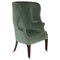 Antique Victorian Curved Wingback Armchair, 1880, Image 1