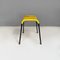 Mid-Century Italian Modern Black Metal and Yellow Plastic Stool, 1960s 8