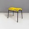 Mid-Century Italian Modern Black Metal and Yellow Plastic Stool, 1960s 9