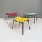 Mid-Century Italian Modern Black Metal and Yellow Plastic Stool, 1960s, Image 10