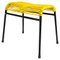 Mid-Century Italian Modern Black Metal and Yellow Plastic Stool, 1960s, Image 1