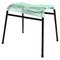 Mid-Century Italian Modern Black Metal and Teal Plastic Stool, 1960s, Image 1