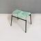 Mid-Century Italian Modern Black Metal and Teal Plastic Stool, 1960s 7