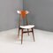 Mid-Century Modern Italian Five Wooden and White Cotton Dining Chairs, 1950s, Set of 5 4