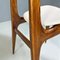 Mid-Century Modern Italian Five Wooden and White Cotton Dining Chairs, 1950s, Set of 5 10