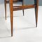 Moderne italienische Mid-Century Five Esszimmerstühle aus Holz & weißer Baumwolle, 1950er, 5er Set 13