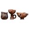 Yaka Suku Monocyclic Ceremonial Drinking Cups, Set of 3 1