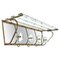 Italian Coat Rack with Shelf and Mirror in Brass and Glass, 1950s 1