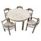 Brutalist Extendable Round Dining Table with Chairs by Rainer Daumiller, 1971, Set of 6 1