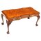 Antique Queen Anne Revival Burr Walnut Coffee Table, 1920s, Image 1