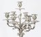 Antique French Rococo Revival 7 Light Silver Plated Candleholders, 1920s, Set of 2 20