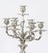 Antique French Rococo Revival 7 Light Silver Plated Candleholders, 1920s, Set of 2 17