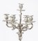 Antique French Rococo Revival 7 Light Silver Plated Candleholders, 1920s, Set of 2 14