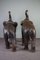 Large Leather-Covered Elephants, Set of 2 7