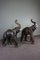 Large Leather-Covered Elephants, Set of 2, Image 3