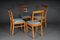 Vintage Biedermeier Chairs in Birch, Set of 4, Image 10