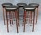 Danish Rosewood and Chrome Bar Stools, 1970s, Set of 3, Image 1