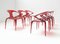 Ava Bridge Dining Chairs in Red by Song Wen Zhong for Roche Bobois, Set of 6 3