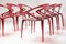 Chaises de Salon Ava Bridge Rouges par Song Wen Zhong pour Roche Bobois, Set de 6 7