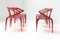 Ava Bridge Dining Chairs in Red by Song Wen Zhong for Roche Bobois, Set of 6 6