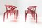 Ava Bridge Dining Chairs in Red by Song Wen Zhong for Roche Bobois, Set of 6, Image 6