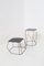 Tables Basses Vintage en Laiton et Verre Opalin, Italie, 1990s, Set de 2 1