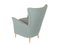 Mid-Century Italian Modern Grey Fabric & Wood Armchair, 1950s 5