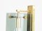 Mid-Century Italian Brass and Smoked Glass Sconces from Cristal Art, Set of 3 12