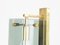 Mid-Century Italian Brass and Smoked Glass Sconces from Cristal Art, Set of 3, Image 12