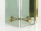 Mid-Century Italian Brass and Smoked Glass Sconces from Cristal Art, Set of 3, Image 5