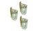 Mid-Century Italian Brass and Smoked Glass Sconces from Cristal Art, Set of 3 1