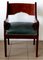 Russischer Stuhl aus Mahagoni und Grünem Leder, 1800er 3
