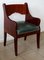 Russischer Stuhl aus Mahagoni und Grünem Leder, 1800er 2