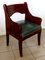 Russian Chair in Mahogany and Green Leather, 1800s 1