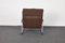 Vintage Scandinavian Burgundy Leather & Tubular Steel Lounge Chair, 1970s 5