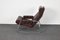 Vintage Scandinavian Burgundy Leather & Tubular Steel Lounge Chair, 1970s 12