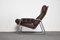 Vintage Scandinavian Burgundy Leather & Tubular Steel Lounge Chair, 1970s 9