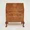 Vintage Burr Walnut Writing Secretaire, 1930s 3