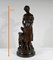 Truffot, Junge Frau mit Hund, Ende 19. Jh., Bronze 2