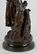 Truffot, giovane donna con cane, fine XIX secolo, bronzo, Immagine 22