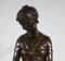 Truffot, giovane donna con cane, fine XIX secolo, bronzo, Immagine 9