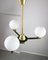 Vintage Italian Chandelier in Metal and Opaline Glass, Image 13