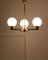 Vintage Italian Chandelier in Metal and Opaline Glass, Image 4