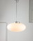 Lampe Ovale Mid-Century en Opaline, Italie 9